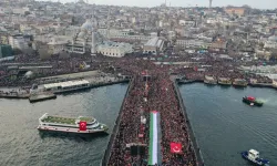 İsrail katliamına karşı Filistin'e destek yürüyüşü