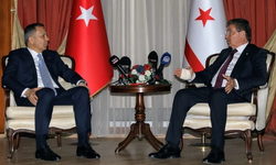 KKTC Başbakanı Üstel, İçişleri Bakanı Yerlikaya'yı kabul etti