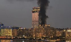 BAE'de İHA saldırısı sonrası bir binada yangın çıktı