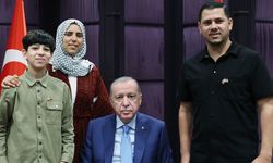 Cumhurbaşkanı Erdoğan Gazzeli Ebu Cezer ve ailesiyle görüştü
