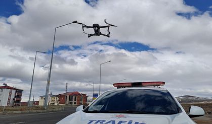 Ardahan'da bayram trafiği tedbirleri kapsamında dron destekli denetim yapıldı