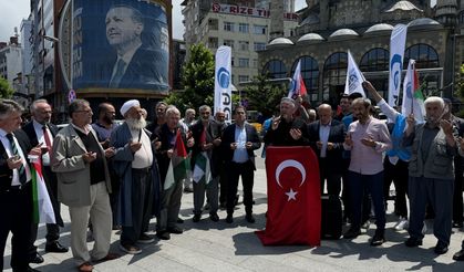 İsrail'in Gazze'ye yönelik saldırıları Rize ve Gümüşhane'de protesto edildi