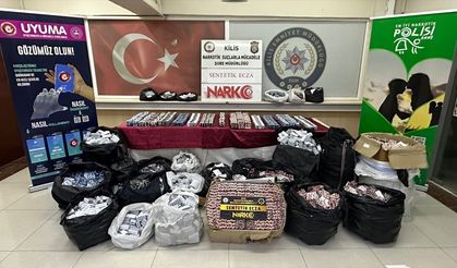 Kilis'te 450 bin 610 sentetik uyuşturucu hap ele geçirildi