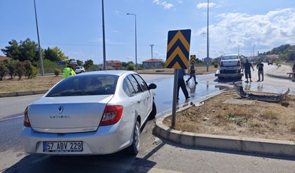 Samsun'da iki otomobilin çarpıştığı kazada 5 kişi yaralandı