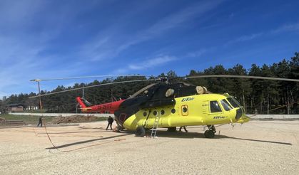 Bolu'da yangın söndürme helikopteri konuşlandırıldı