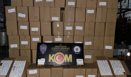 Adana'da kaçak içki ve sigara operasyonu