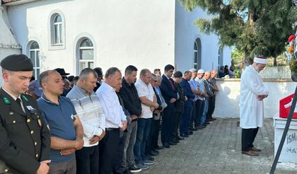 Edirne'de vefat eden Kıbrıs gazisi son yolculuğuna uğurlandı