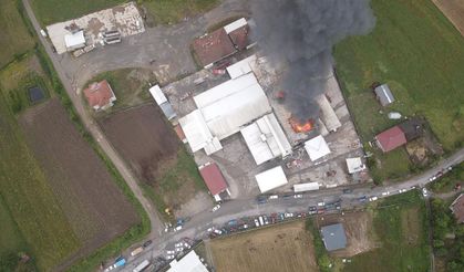 GÜNCELLEME - Sakarya'da fındık kırım fabrikasında çıkan yangın kontrol altına alındı