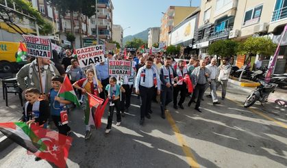 Mersin'de Filistin'e destek yürüyüşü düzenlendi