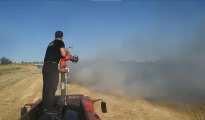 Kırklareli’de anız yangını 50 dekarı yaktı