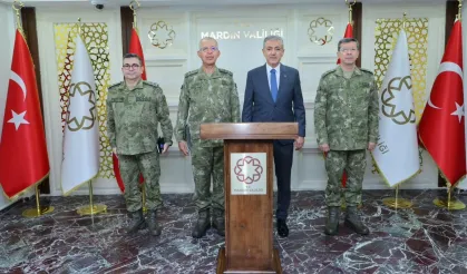 Korgeneral Topaloğlu, Mardin Valisi Akkoyun'u ziyaret etti
