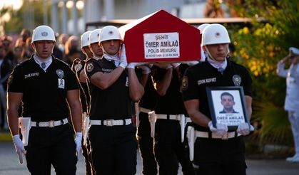 Şehit polis memuru Ömer Amilağ son yolculuğuna uğurlandı