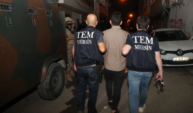 Mersin'de terör örgütü PKK/KCK operasyonunda 12 zanlı yakalandı