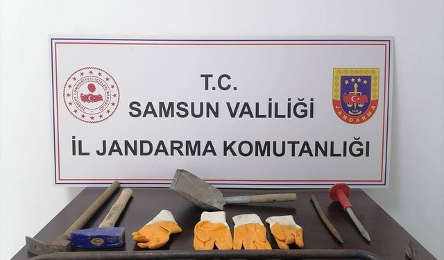 Samsun'da kaçak kazı yapan 5 kişi suçüstü yakalandı