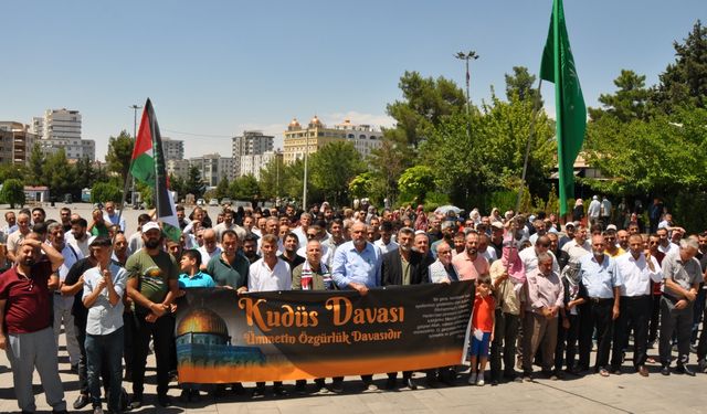 Mardin'de İsrail'in Gazze'ye saldırıları protesto edildi