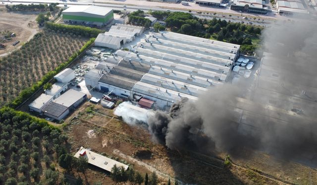 Bursa'da yat üretim fabrikasının deposunda yangın çıktı