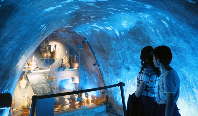 Kayseri'deki Su Medeniyetleri Galerisi ziyaretçilerini sıcak havada serinletiyor