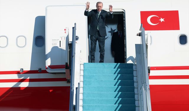 Cumhurbaşkanı Erdoğan, Azerbaycan'a gitti