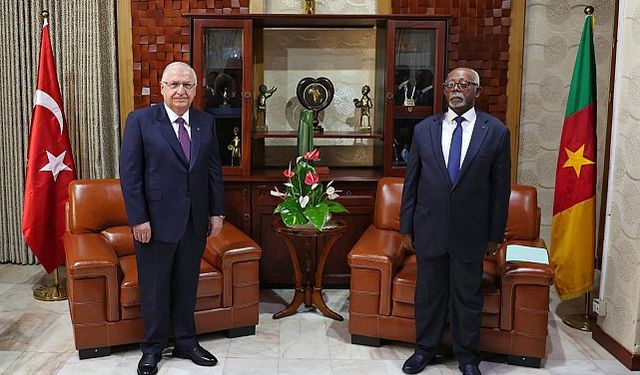 Milli Savunma Bakanı Güler, Kamerun Dışişleri Bakanı Mbella ile görüştü