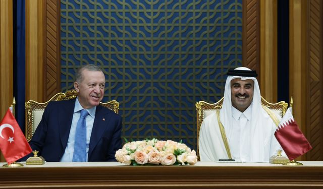 Cumhurbaşkanı Erdoğan Katar Emiri onuruna yemeğe katıldı
