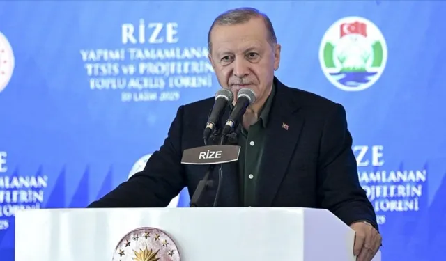 Cumhurbaşkanı Erdoğan Rize'de yeni projelerin açılışını yaptı