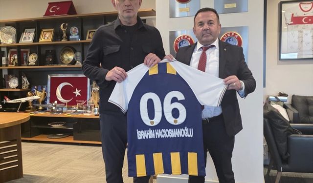 Ankaragücü Başkanı Yaman TFF Başkanı Hacıosmanoğlu'nu ziyaret etti
