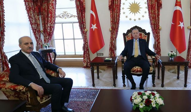 Cumhurbaşkanı Erdoğan, TBMM Başkanı Kurtulmuş'u kabul etti