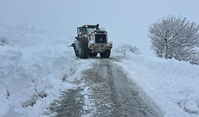 Erzurum ve Erzincan'da 37 yerleşim yeri kardan ulaşıma kapandı