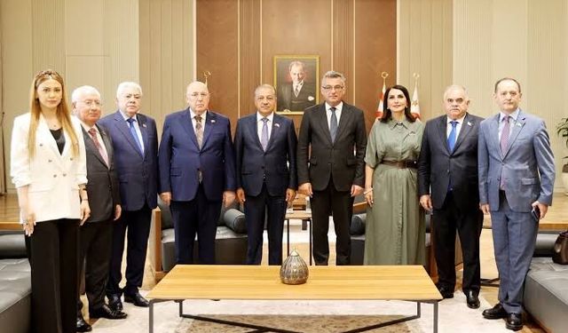 KKTC Cumhurbaşkanı Erhürman, Azerbaycan Milli Meclisi heyetlerini kabul etti