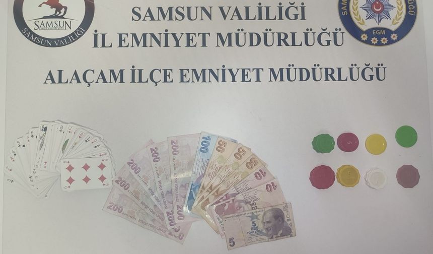 Samsun'da kumar oynayan 4 kişiye 36 bin 988 lira ceza kesildi