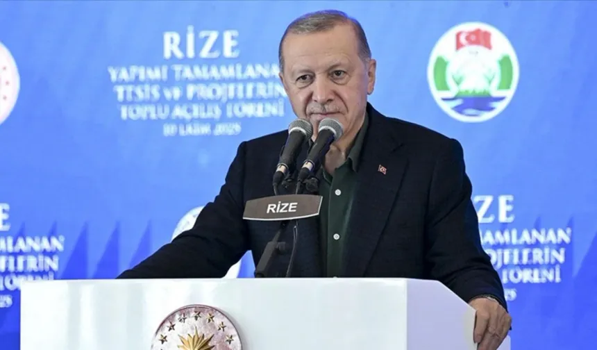 Cumhurbaşkanı Erdoğan Rize'de yeni projelerin açılışını yaptı