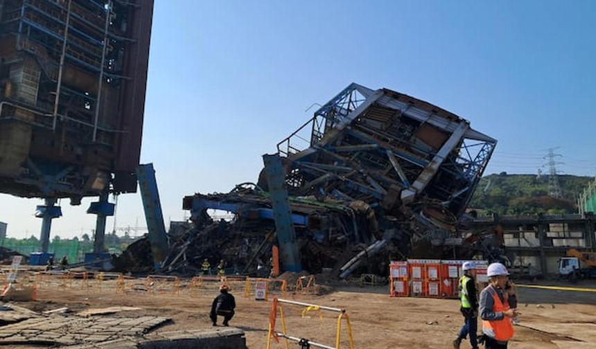 Güney Kore'de elektrik santrali çöktü
