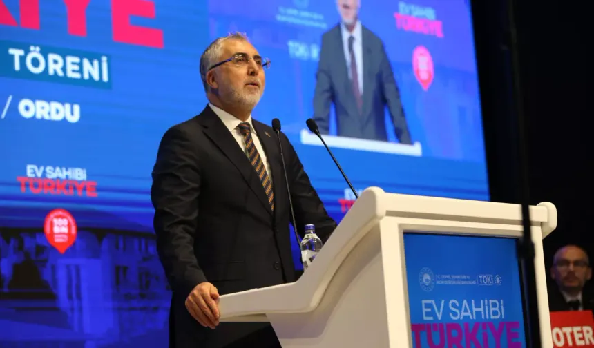 Bakan Işıkhan Ordu'da TOKİ kura çekilişinde konuştu